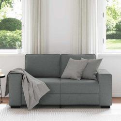 Sofa 2-osobowa Ciemnoszara 120 cm Tkanina