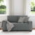 Sofa 2-osobowa Ciemnoszara 120 cm Tkanina