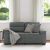 Sofa 2-osobowa Ciemnoszara 120 cm Tkanina