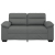 Sofa 2-osobowa Ciemnoszara 120 cm Tkanina