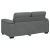 Sofa 2-osobowa Ciemnoszara 120 cm Tkanina