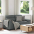 Sofa 2-osobowa Ciemnoszara 120 cm Tkanina