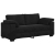 Sofa dwuosobowa czarna 140 cm aksamitna