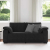 Sofa dwuosobowa czarna 140 cm aksamitna