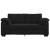 Sofa dwuosobowa czarna 140 cm aksamitna