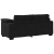 Sofa dwuosobowa czarna 140 cm aksamitna