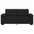 Sofa 2-osobowa, czarna, 140 cm, tapicerowana tkaniną