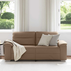 2-osobowa sofa, kolor cappuccino, 140 cm, sztuczna skóra