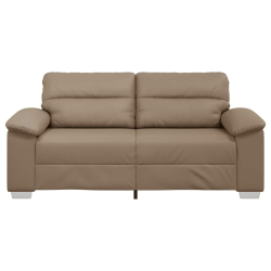 2-osobowa sofa, kolor cappuccino, 140 cm, sztuczna skóra