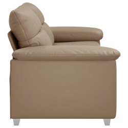 2-osobowa sofa, kolor cappuccino, 140 cm, sztuczna skóra