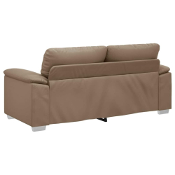 2-osobowa sofa, kolor cappuccino, 140 cm, sztuczna skóra