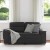 2-osobowa sofa, czarna, 120 cm, sztuczna skóra