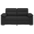 2-osobowa sofa, czarna, 120 cm, sztuczna skóra