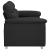 2-osobowa sofa, czarna, 120 cm, sztuczna skóra