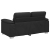 2-osobowa sofa, czarna, 120 cm, sztuczna skóra