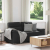 2-osobowa sofa, czarna, 120 cm, sztuczna skóra