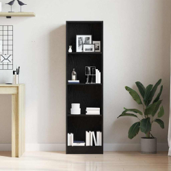 Regał biblioteczny Czarny Dąb 40x24x143 cm Drewno klejone