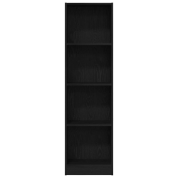 Regał biblioteczny Czarny Dąb 40x24x143 cm Drewno klejone