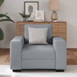 Sofa Fotel Jasnoszary 60 cm Tkanina