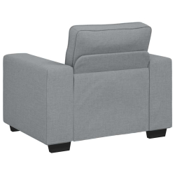 Sofa Fotel Jasnoszary 60 cm Tkanina