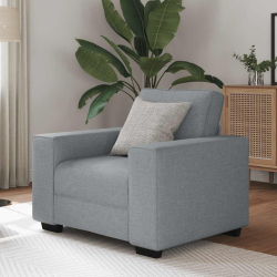 Sofa Fotel Jasnoszary 60 cm Tkanina