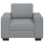 Sofa Fotel Jasnoszary 60 cm Tkanina