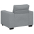 Sofa Fotel Jasnoszary 60 cm Tkanina