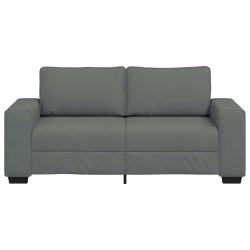 Sofa 2-osobowa, ciemnoszara, 140 cm, tapicerowana tkaniną