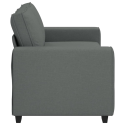 Sofa 2-osobowa, ciemnoszara, 140 cm, tapicerowana tkaniną