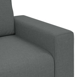 Sofa 2-osobowa, ciemnoszara, 140 cm, tapicerowana tkaniną