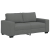 Sofa 2-osobowa, ciemnoszara, 140 cm, tapicerowana tkaniną