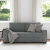 Sofa 2-osobowa, ciemnoszara, 140 cm, tapicerowana tkaniną