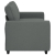 Sofa 2-osobowa, ciemnoszara, 140 cm, tapicerowana tkaniną