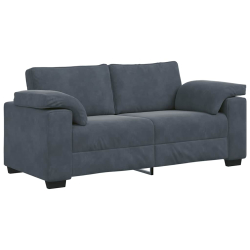 Sofa dwuosobowa Ciemnoszara 140 cm Aksamit