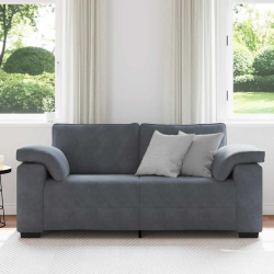 Sofa dwuosobowa Ciemnoszara 140 cm Aksamit