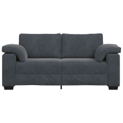 Sofa dwuosobowa Ciemnoszara 140 cm Aksamit