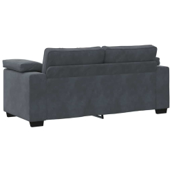 Sofa dwuosobowa Ciemnoszara 140 cm Aksamit