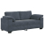 Sofa dwuosobowa Ciemnoszara 140 cm Aksamit