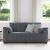 Sofa dwuosobowa Ciemnoszara 140 cm Aksamit