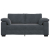 Sofa dwuosobowa Ciemnoszara 140 cm Aksamit