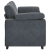 Sofa dwuosobowa Ciemnoszara 140 cm Aksamit
