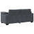 Sofa dwuosobowa Ciemnoszara 140 cm Aksamit
