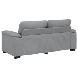 Sofa 2-osobowa, jasnoszara, 140 cm, tapicerowana tkaniną