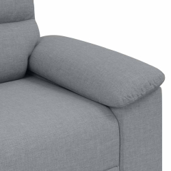 Sofa 2-osobowa, jasnoszara, 140 cm, tapicerowana tkaniną