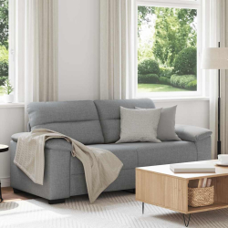 Sofa 2-osobowa, jasnoszara, 140 cm, tapicerowana tkaniną