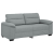 Sofa 2-osobowa, jasnoszara, 140 cm, tapicerowana tkaniną