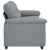 Sofa 2-osobowa, jasnoszara, 140 cm, tapicerowana tkaniną