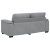 Sofa 2-osobowa, jasnoszara, 140 cm, tapicerowana tkaniną