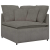 Sofa modułowa z poduszkami Tkanina sztruksowa Jasnoszara