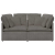 Sofa modułowa z poduszkami Tkanina sztruksowa Jasnoszara